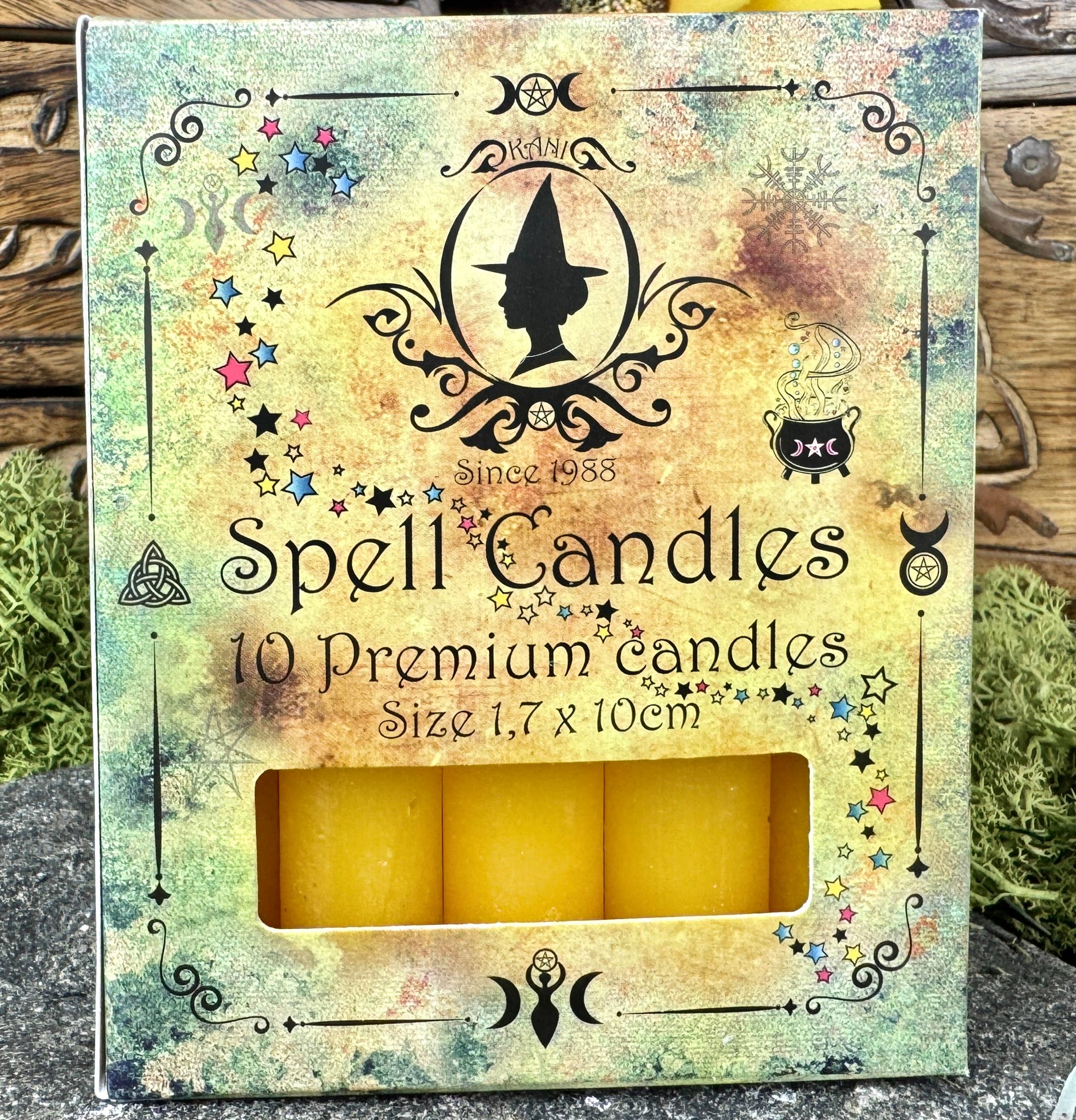 Månesøster Krystaller - Horsens - Spell Candles - Gul - Joy & Friendship - Fra Kani Natur Apotek i Sverige / MAANESOESTER.DK / MÅNESØSTER.DK