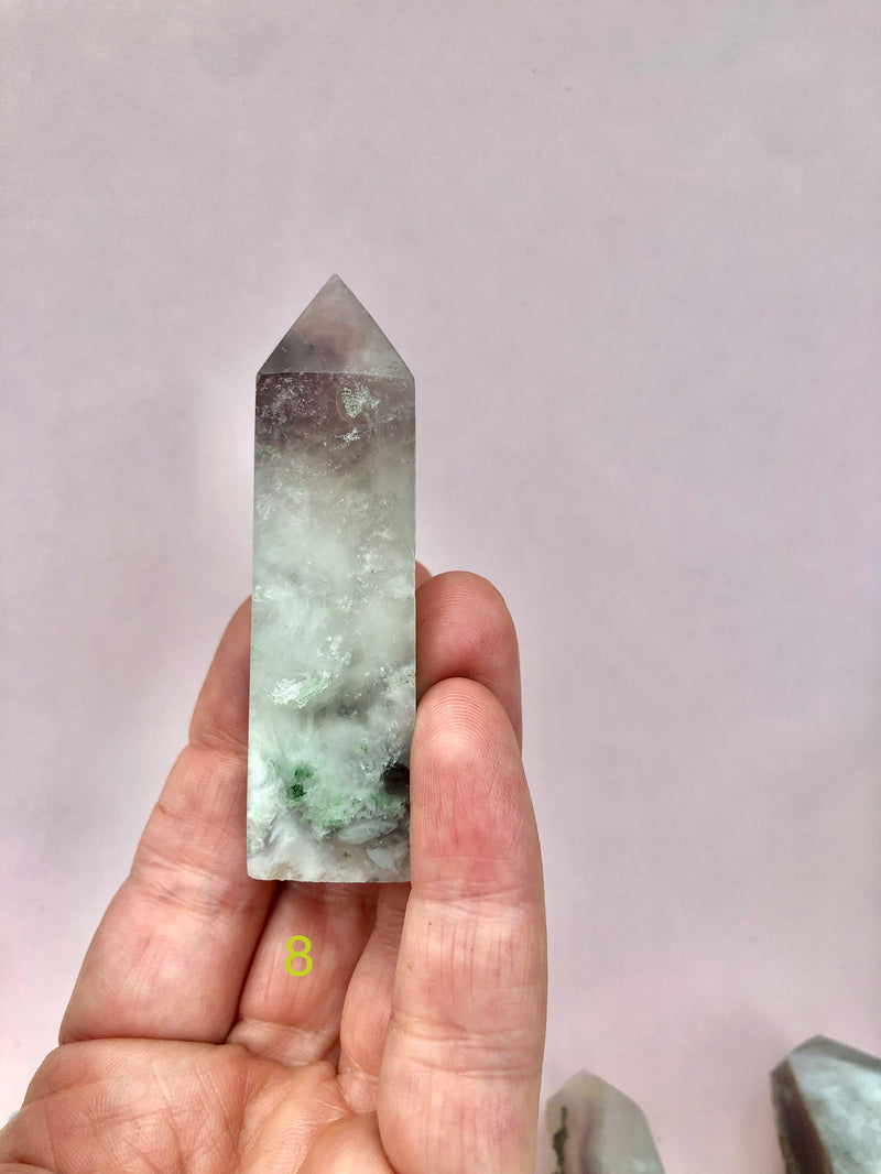 Fluorit med Pyrit ☾ Koncentration, Grounding & Balance ☾ FRUGTBARHED, VELSTAND & SUCCES ☾ Nr. 5-10
