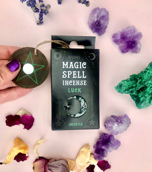Månesøster Krystaller Luck Magic Spell Røgelses Kegler Grøn te