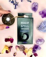 Månesøster Krystaller Prosperity ☾ “Magic Spell” Røgelses kegler ☾ Lavendel