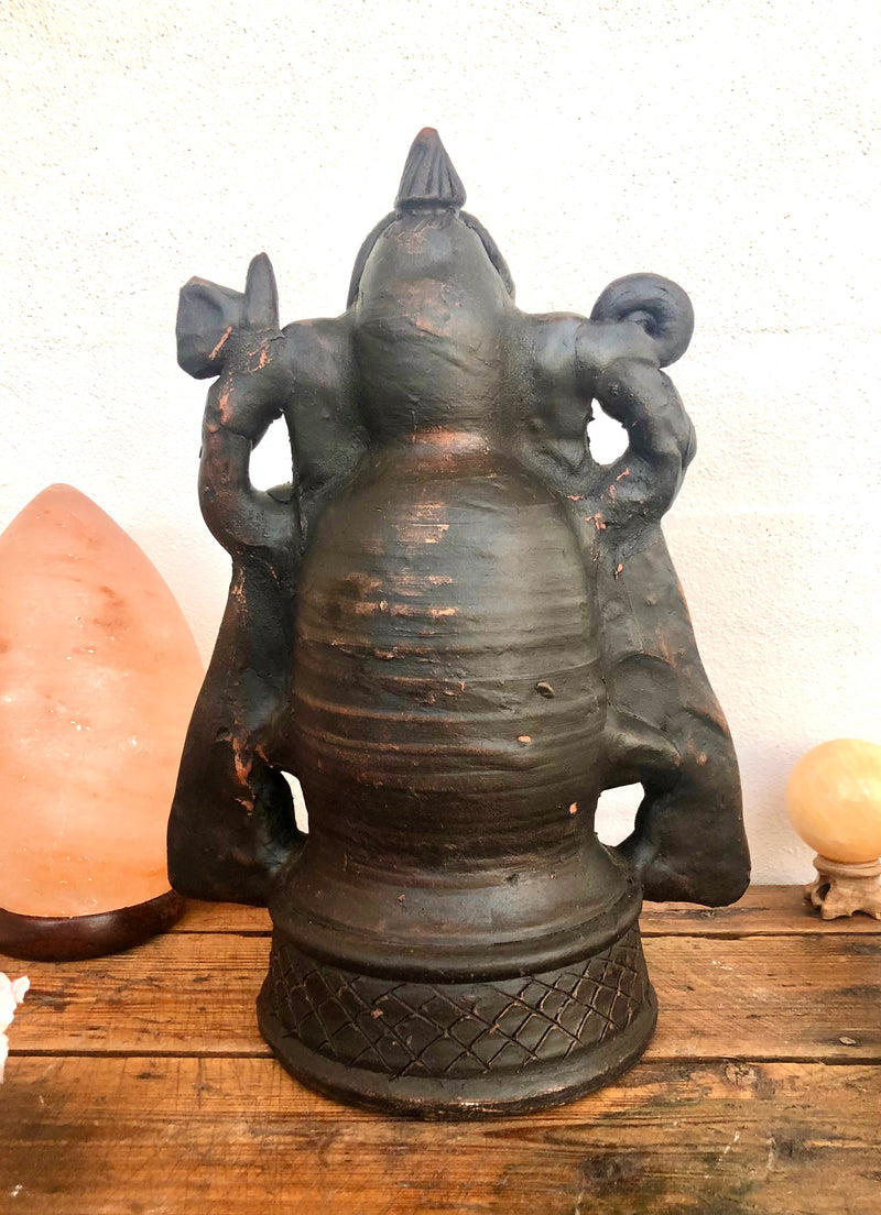 Månesøster Krystaller Ganesh Ler Figur visdom, intelligens, uddannelse, succes, held & lykke 31 cm høj
