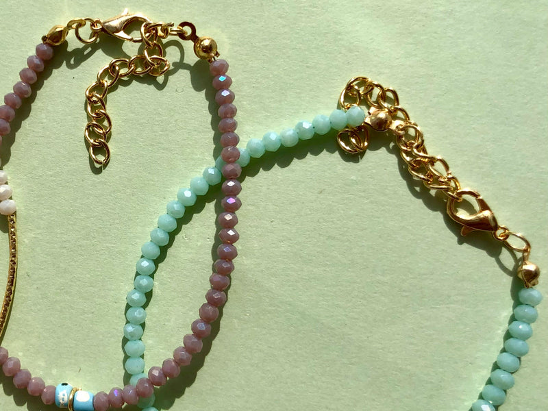 Boho sommer Bling 🧿 beskyttende “Evil Eye” 🧿 Ankelkæde