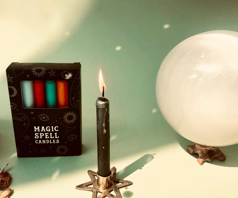 Månesøster Krystaller Magic SPELL CANDLES Stearinlys