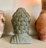 Månesøster Krystaller Buddha Hoved i Vulkansk Aske Buddha The Awakened 20,5 cm Høj