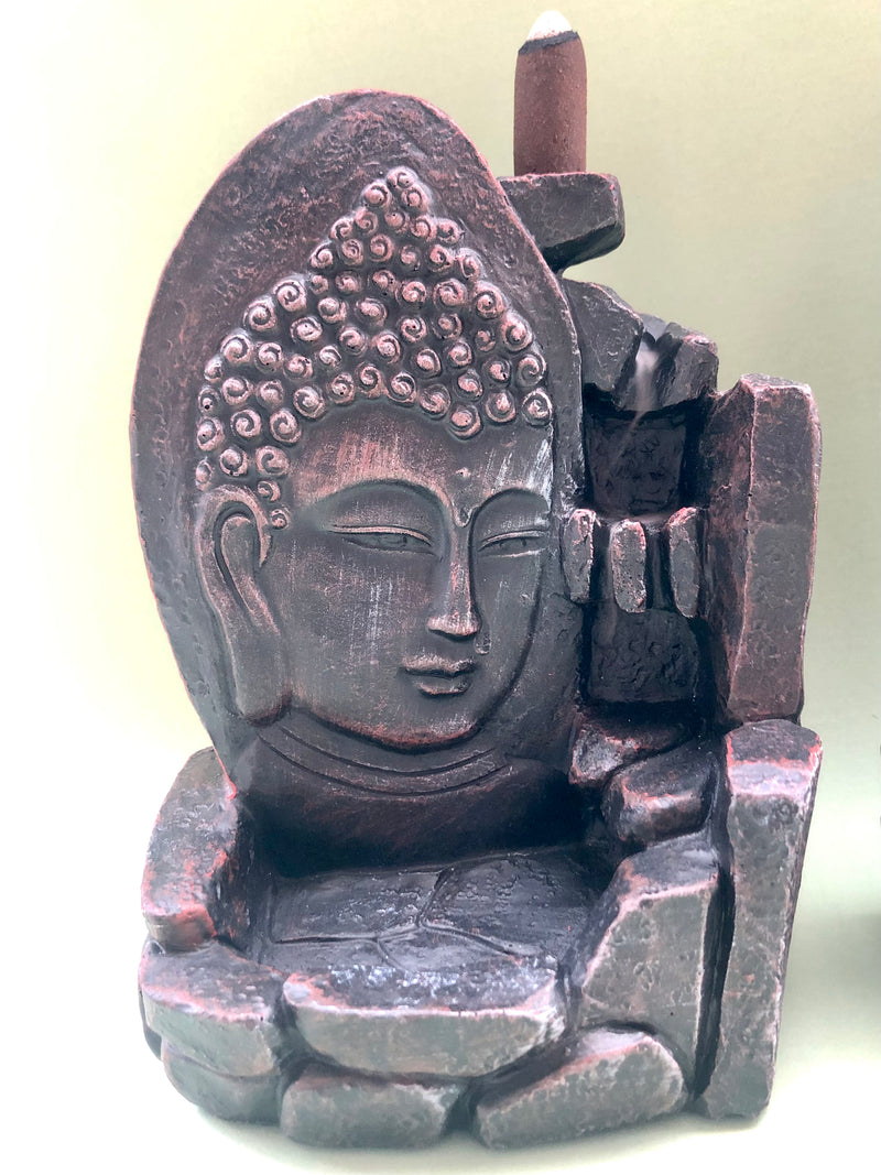 Månesøster Krystaller Buddha waterfall Røgelses brænder - til Backflow kegle