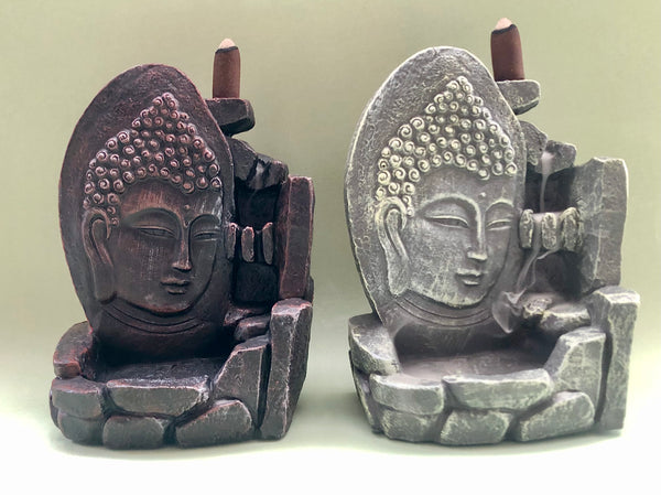 Månesøster Krystaller Buddha waterfall Røgelses brænder - til Backflow kegle