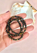 Månesøster Krystaller Falkeøje ☾ Blå Tigerøje Armbånd til børn