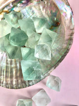 Månesøster Krystaller Grøn Fluorit Flurit Oktaeder