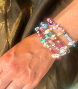Boho Sommer Bling 🧿 beskyttende “Evil Eye” Med sneglehuse 🧿 Armbånd