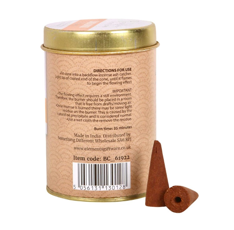 Månesøster Krystaller Jumbo Backflow Røgelses Kegler - Sandalwood sandeltræ