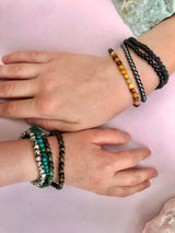 Månesøster Krystaller Falkeøje ☾ Blå Tigerøje Armbånd til børn