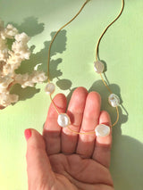 Boho sommer Bling 𖤓 halskæde med uægte perlemors perler