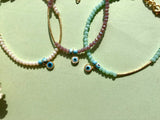 Boho sommer Bling 🧿 beskyttende “Evil Eye” 🧿 Ankelkæde