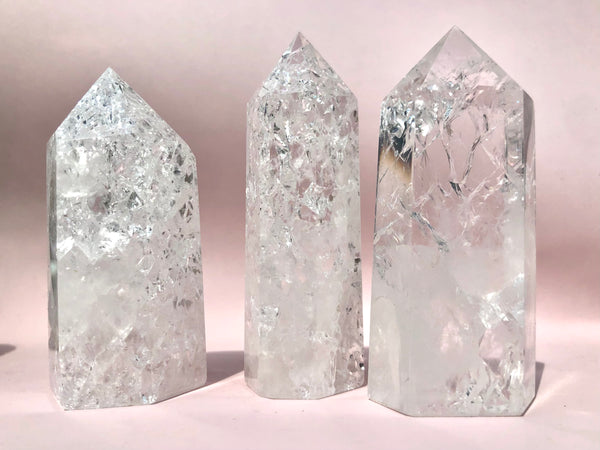 Bjergkrystal Tårn ☾ Healing med det hvide lys, klarhed, styrke & bevidsthed ☽ (Nr.41-43)