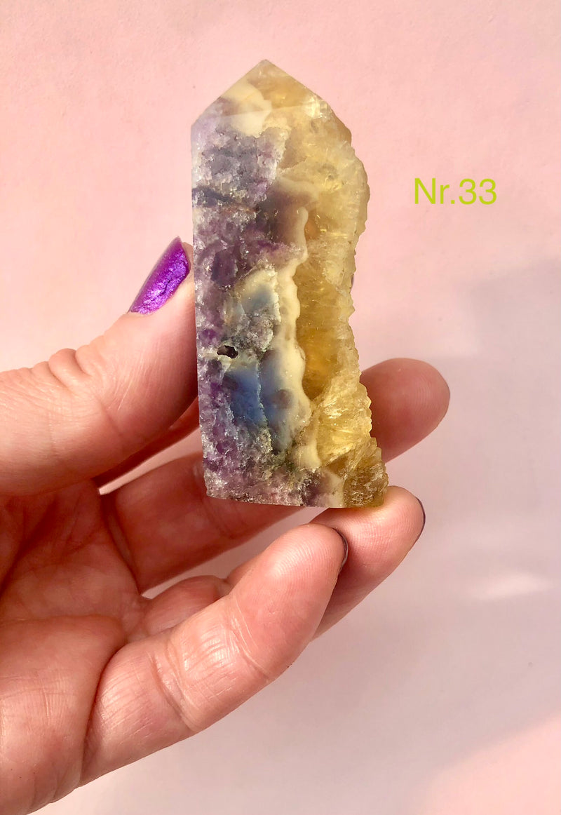 Fluorit Tårn ☾ Koncentration, Grounding & Balance ☾ Nr. 30-33