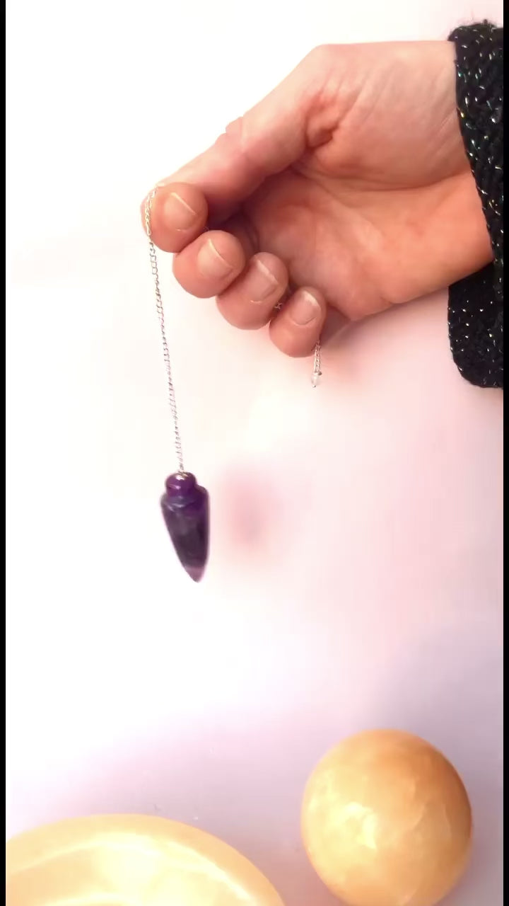Ametyst Tigerøje Pendul Armbånd Månesøster Krystaller