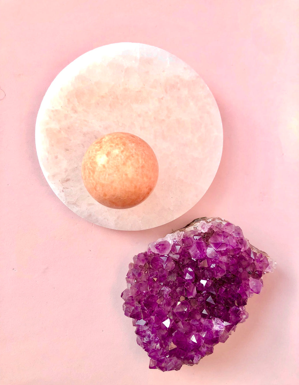Selenit Selanit Plade ☾ RENS, OPLAD & HEAL ☾ Til opladning af krystaller og smykker / MÅNESØSTER.DK / MAANESOESTER.DK