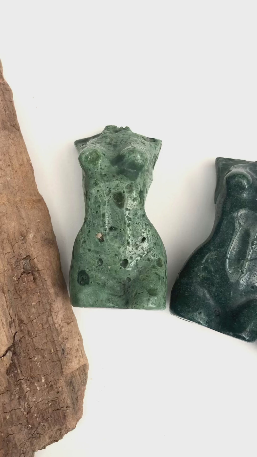 Ocean Jaspis Kvinde Krop Torso Månesøster Krystaller