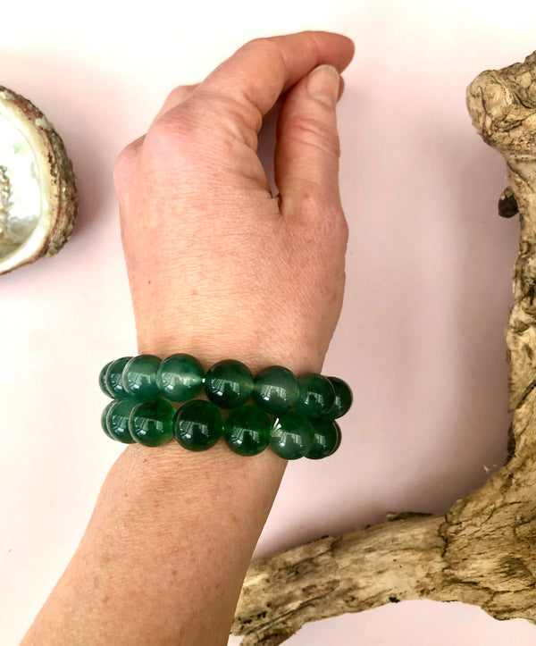 Grøn Nefrit Armbånd Månesøster Krystaller Healing, Manifestation & Overflod