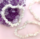 Hvid Månesten ☾ Armbånd Månesøster Krystaller Månesøstrene