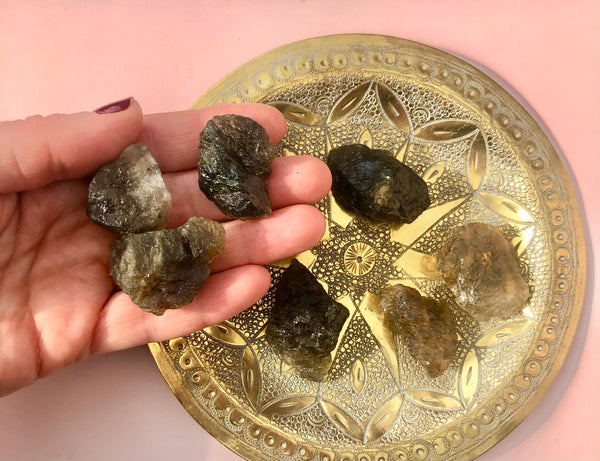 Rå Rutilleret Brun Turmalin ☾ Balnce, Grounding & Skygge Arbejde☾