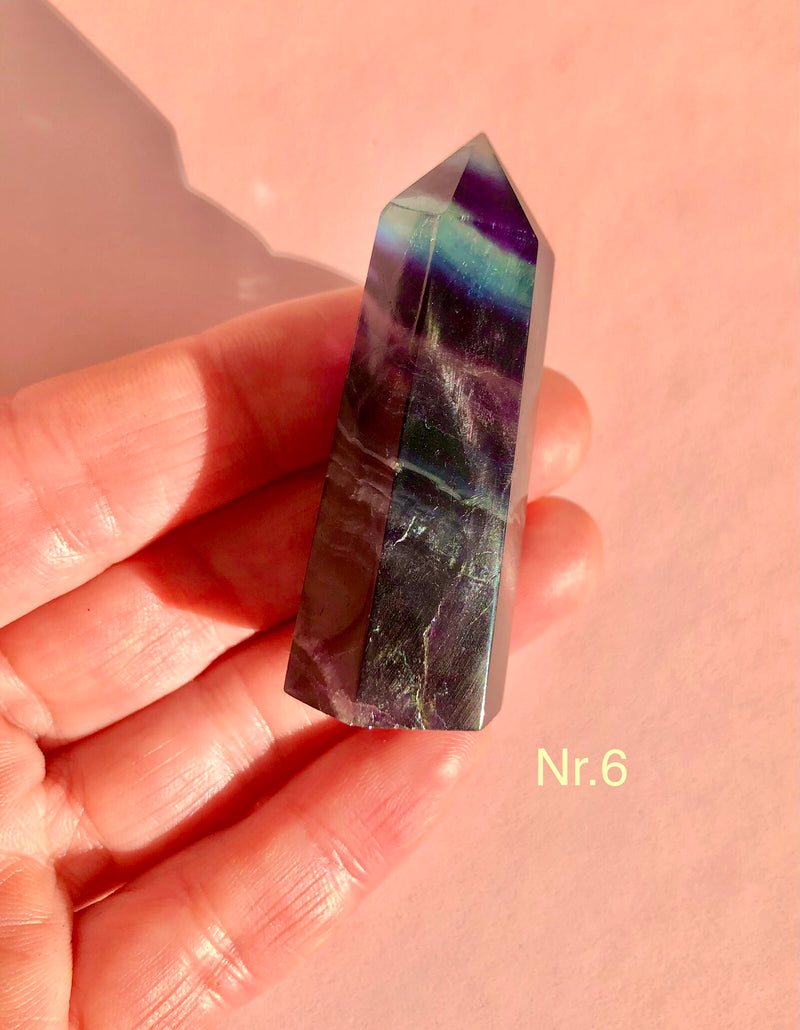Regnbue Fluorit Tårn  Nr. 6 - 10