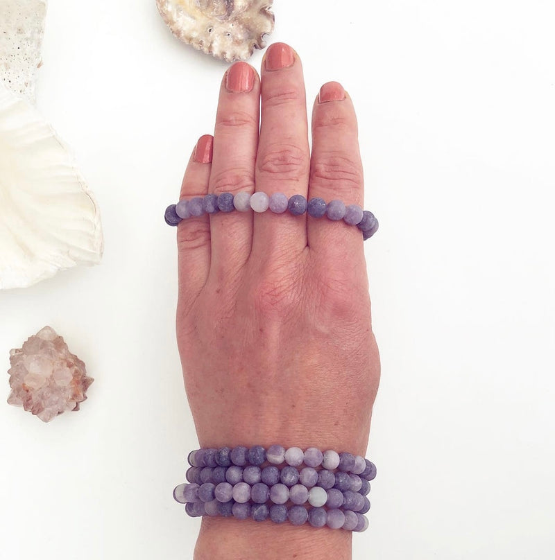 Lepidolit Mica Armbånd Månesøster Krystaller Månesøsteren Månesøstrene Månesøstre