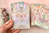 Månesøster Krystaller Rosen Oraklet Dansk Kortsæt + Guidebog Tarot Tarotkort Rabecca Camble Rose Oracle