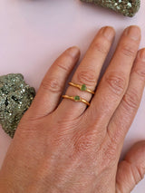 Rå Peridot ring Månesøster Krystaller Månesøstrene Månesøsteren Månesøstre