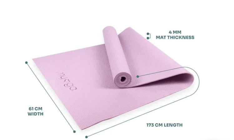 Månesøster Krystaller Pastel Lilla Yogamåtte Yoga Måtte PilatesEntry Level