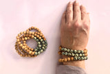 Dalmatiner Jaspis og Sandalwood ☾ Armbånd Månesøster Krystaller
